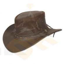 D-Brown Nubic Leather Hat